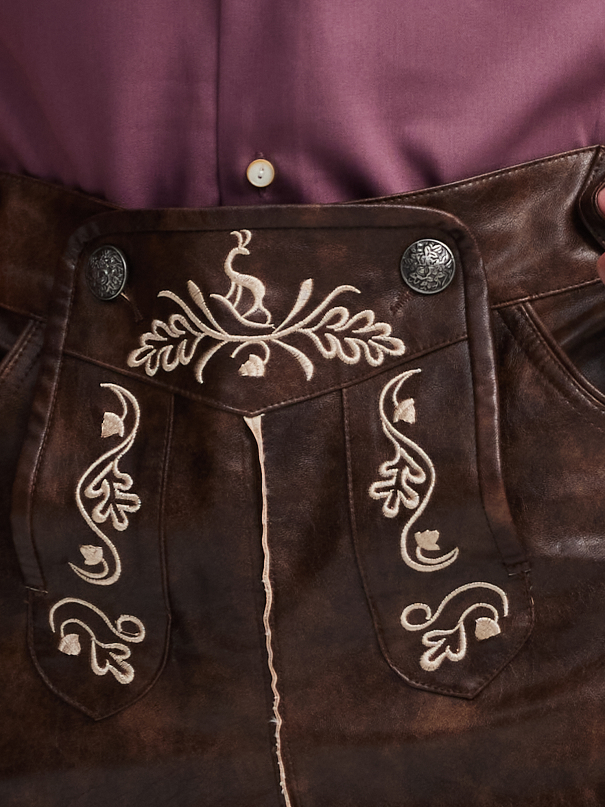 Dirndl Blau Schwarz mit passender Lederhose