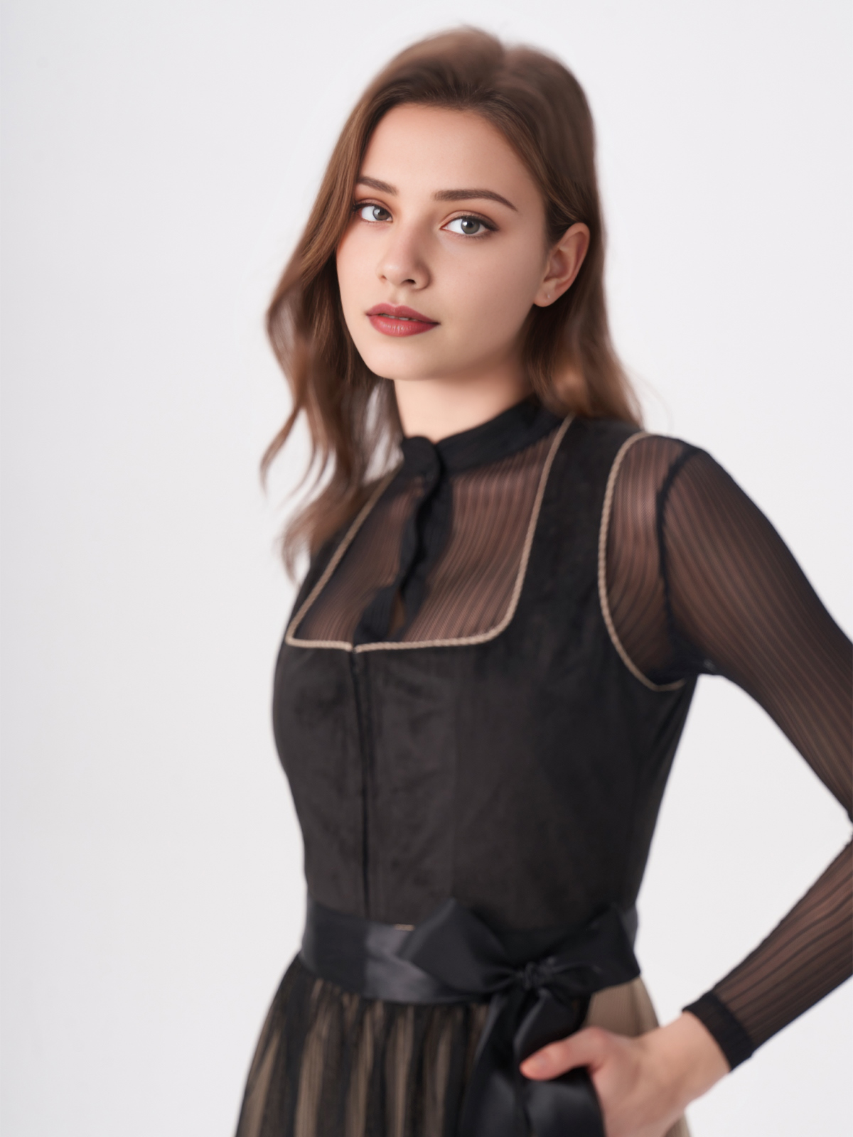 Dirndl aus grünes Samt