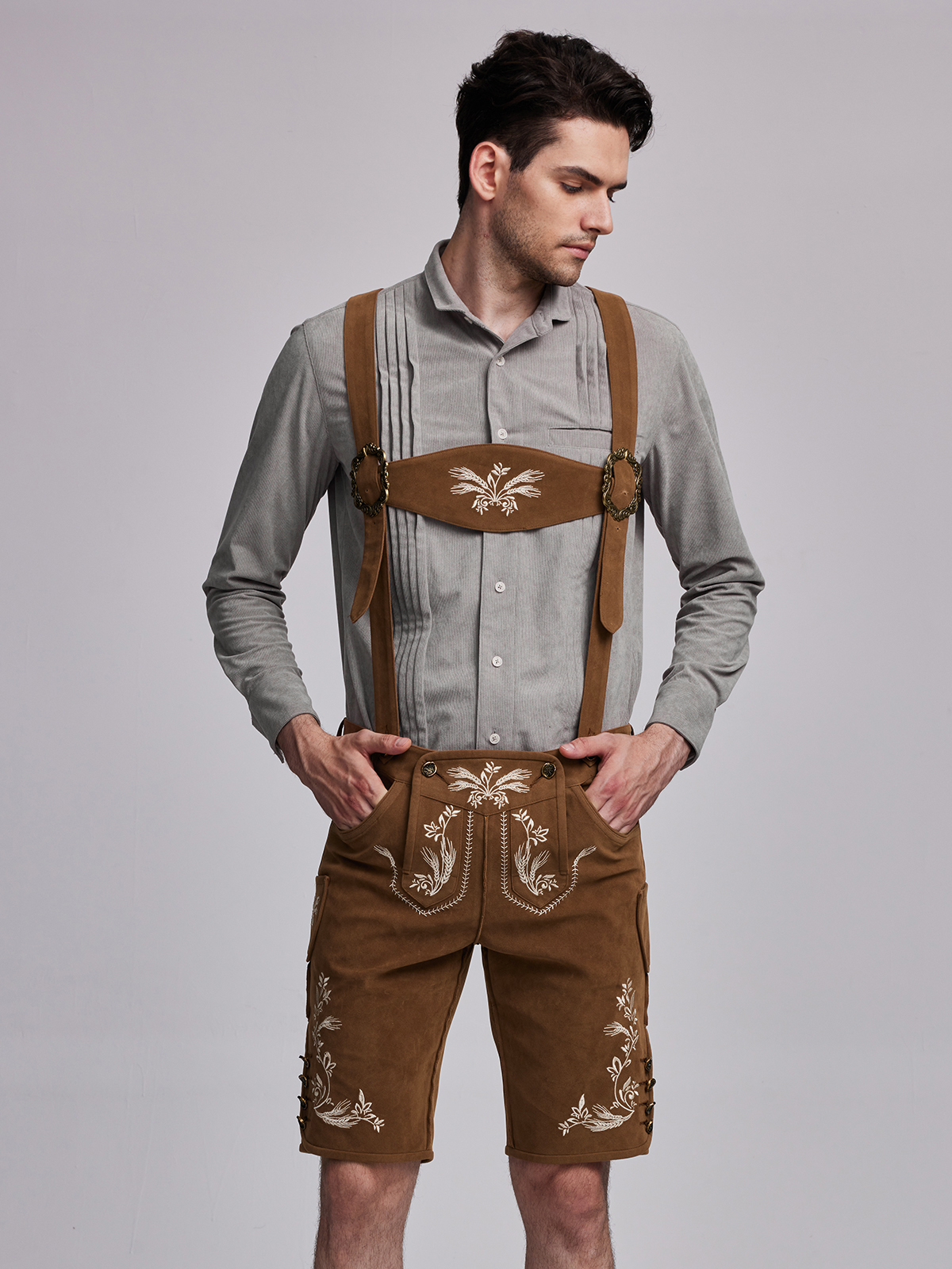 Dirndl Samt Grau in eleganter Ausführung