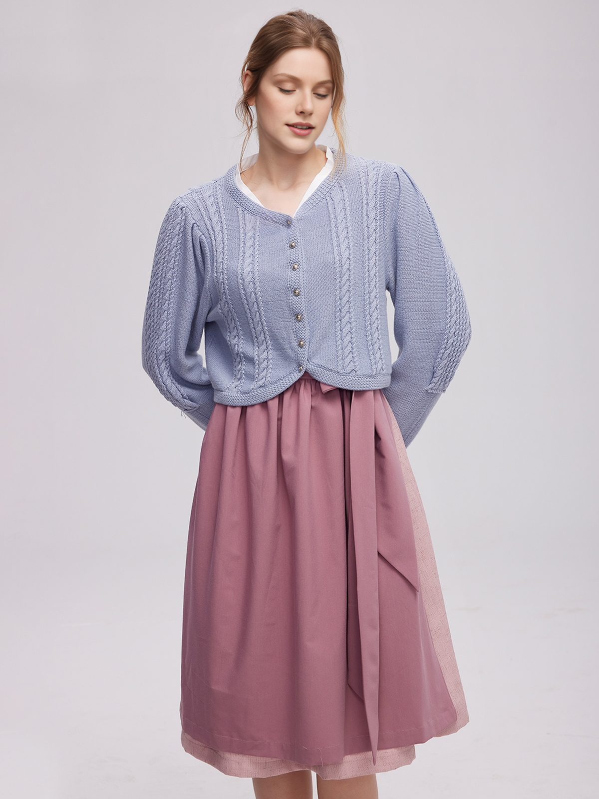Dirndl Samt in Blau