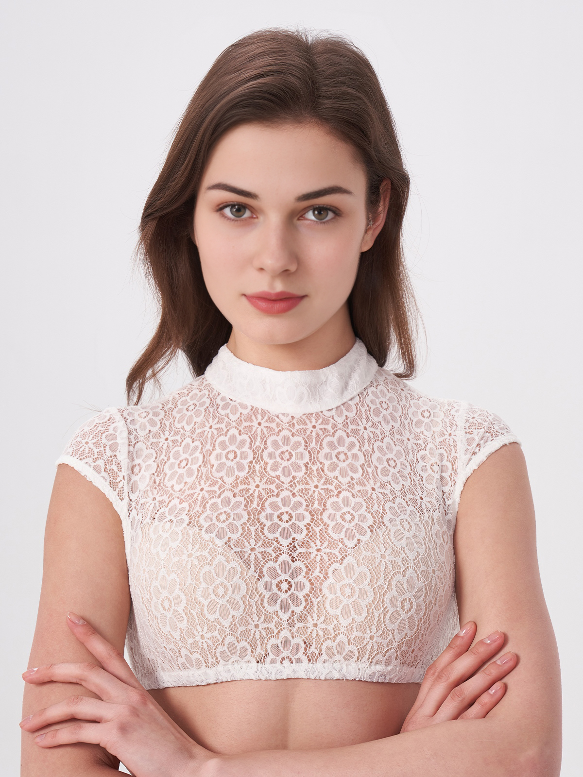 Dirndl Bluse in Weiß
