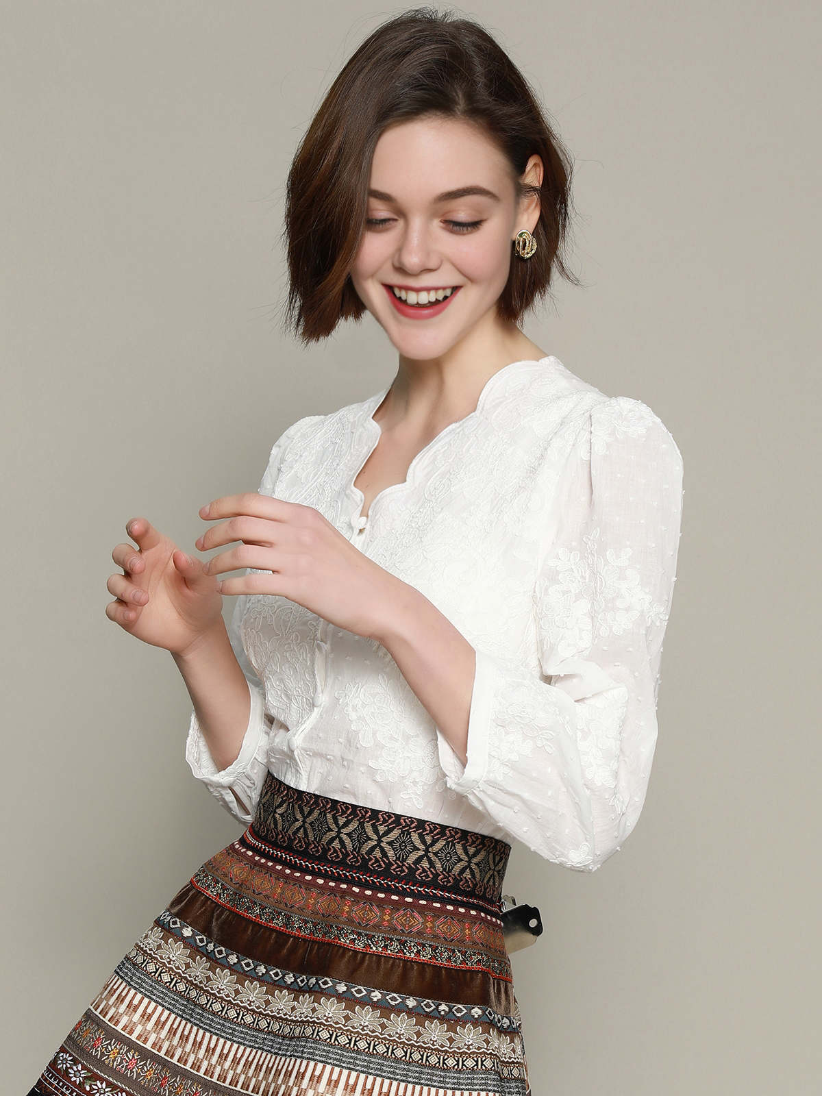 Weiße Bluse zum Dirndl